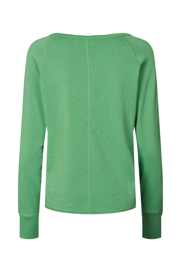 Nemi - Light stretch long sleeve top I Vivid green    2 - Rabens Saloner - DK