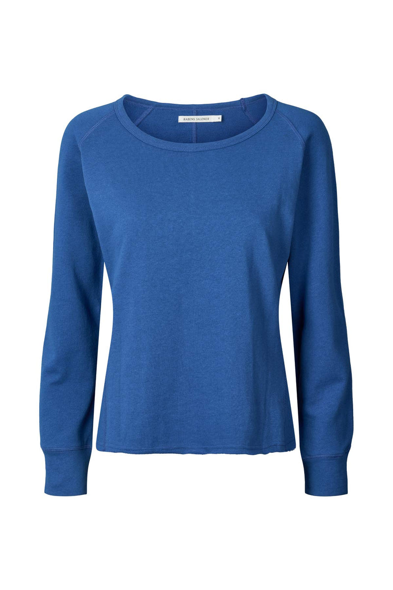 Nemi - Light stretch long sleeve top I Workwear blue melange Workwear blue melange XS 1 - Rabens Saloner - DK