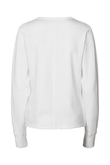 Hila - Light stretch crew neck top I White    2 - Rabens Saloner - DK