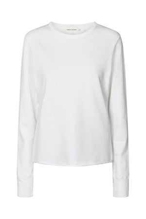 Hila - Light stretch crew neck top I White White XS  1 - Rabens Saloner - DK