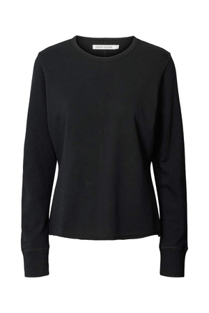 Hila - Light stretch crew neck top I Jet black Jet black XS  1 - Rabens Saloner - DK