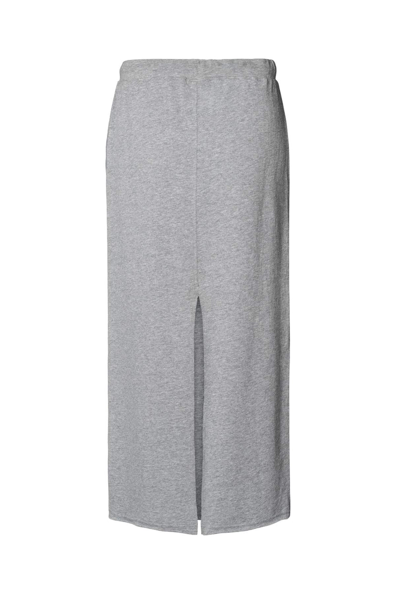 Hanni - Light stretch long skirt I Grey melange    3 - Rabens Saloner - DK