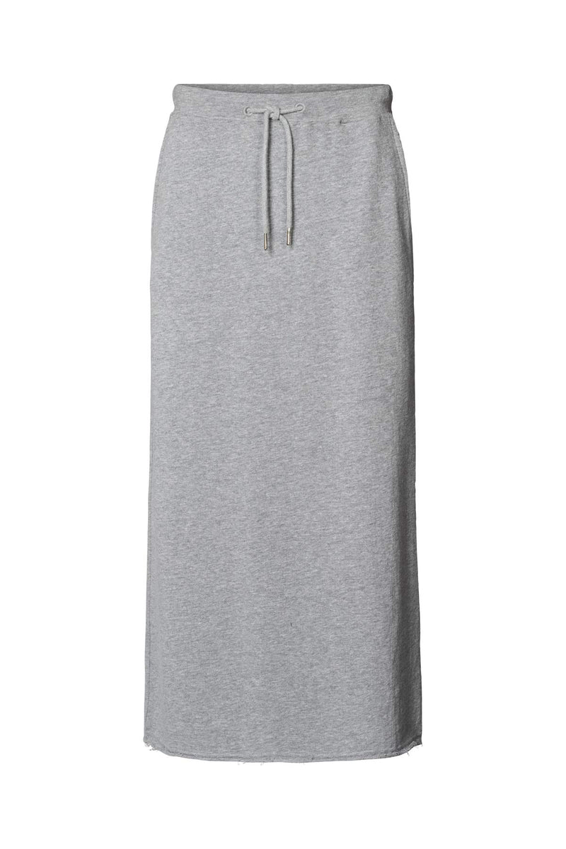 Hanni - Light stretch long skirt I Grey melange 5 - Rabens Saloner - DK