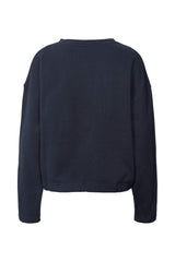 Sheela - Sweat drawstring top I Navy 2 - Rabens Saloner - DK