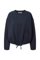 Sheela - Sweat drawstring top I Navy Navy XS/S 1 - Rabens Saloner - DK