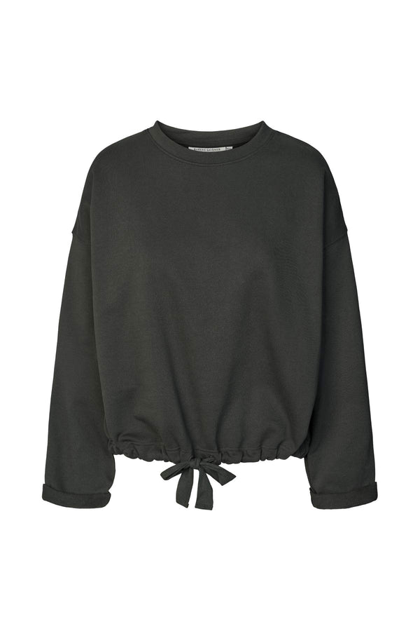 Sheela - Sweat drawstring top I Faded black Faded black XS/S  1 - Rabens Saloner - DK