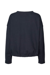 Sheela - Sweat drawstring top I Navy    2 - Rabens Saloner - DK