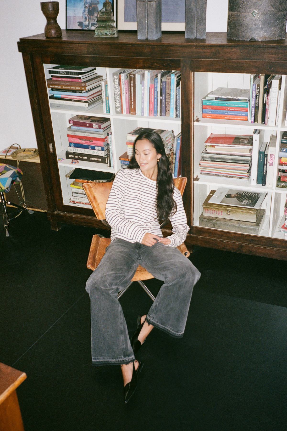 Hila - Light stretch crew neck top I Winter white 4 - Rabens Saloner - DK