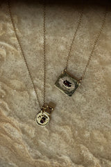 Nafsu - Necklace w/eye and square pendant I Bright combo    4 - Rabens Saloner - DK