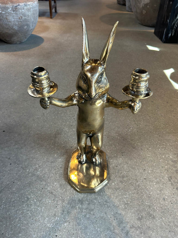 Brass Bunny Candlestick - Rabens Apartment I Brass Brass Height: 45 CM 1 - Rabens Saloner - DK