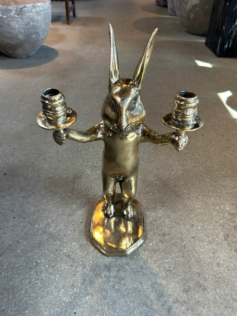 Brass Bunny Candlestick - Rabens Apartment I Brass Brass Height: 45 CM 1 - Rabens Saloner - DK