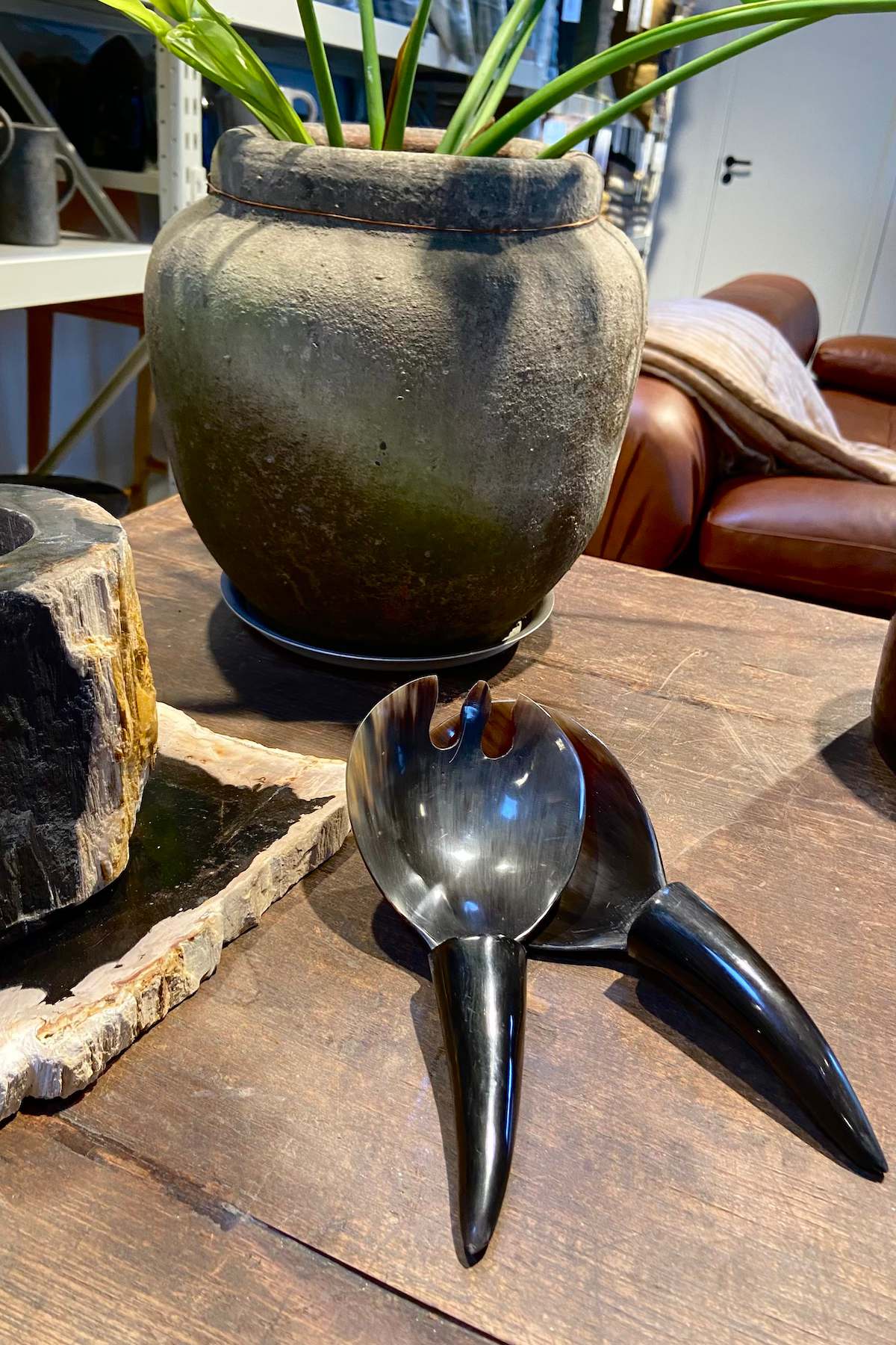 Horn Salad Servers - Salad Servers I Black Horn 2 - Rabens Saloner - DK