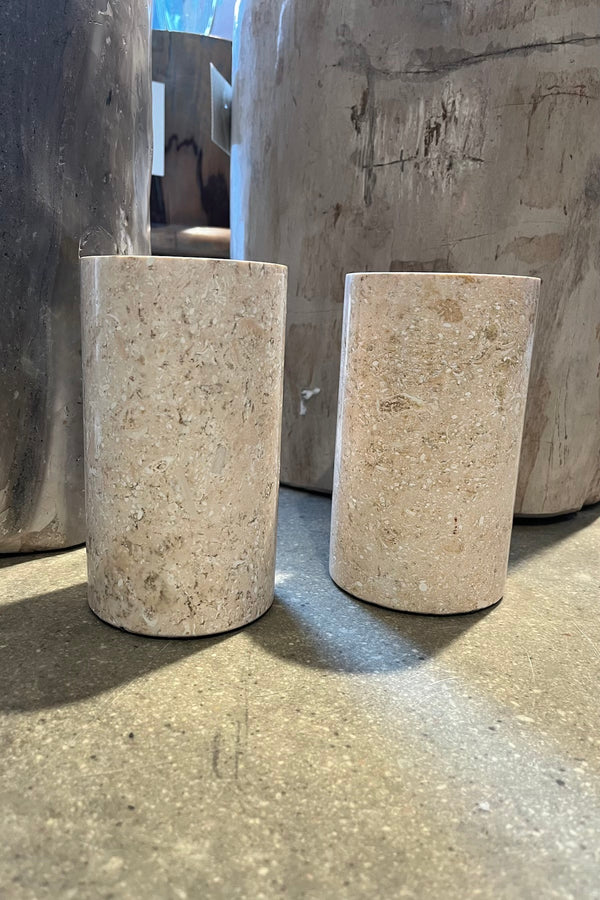 NAPLES - Round marble vase/object