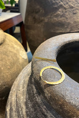 Nafsu - Gold plated hammered Hoop I Small
