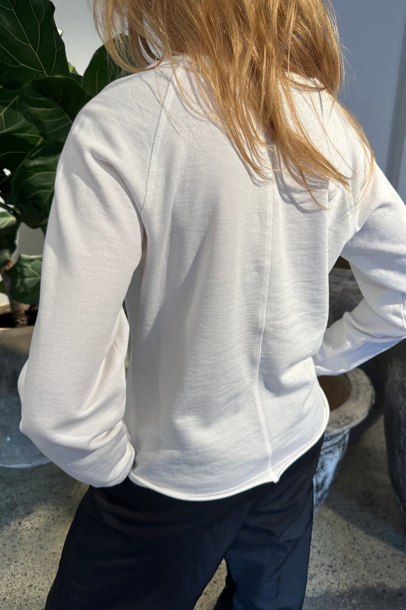 Nemi - Light stretch long sleeve top I White