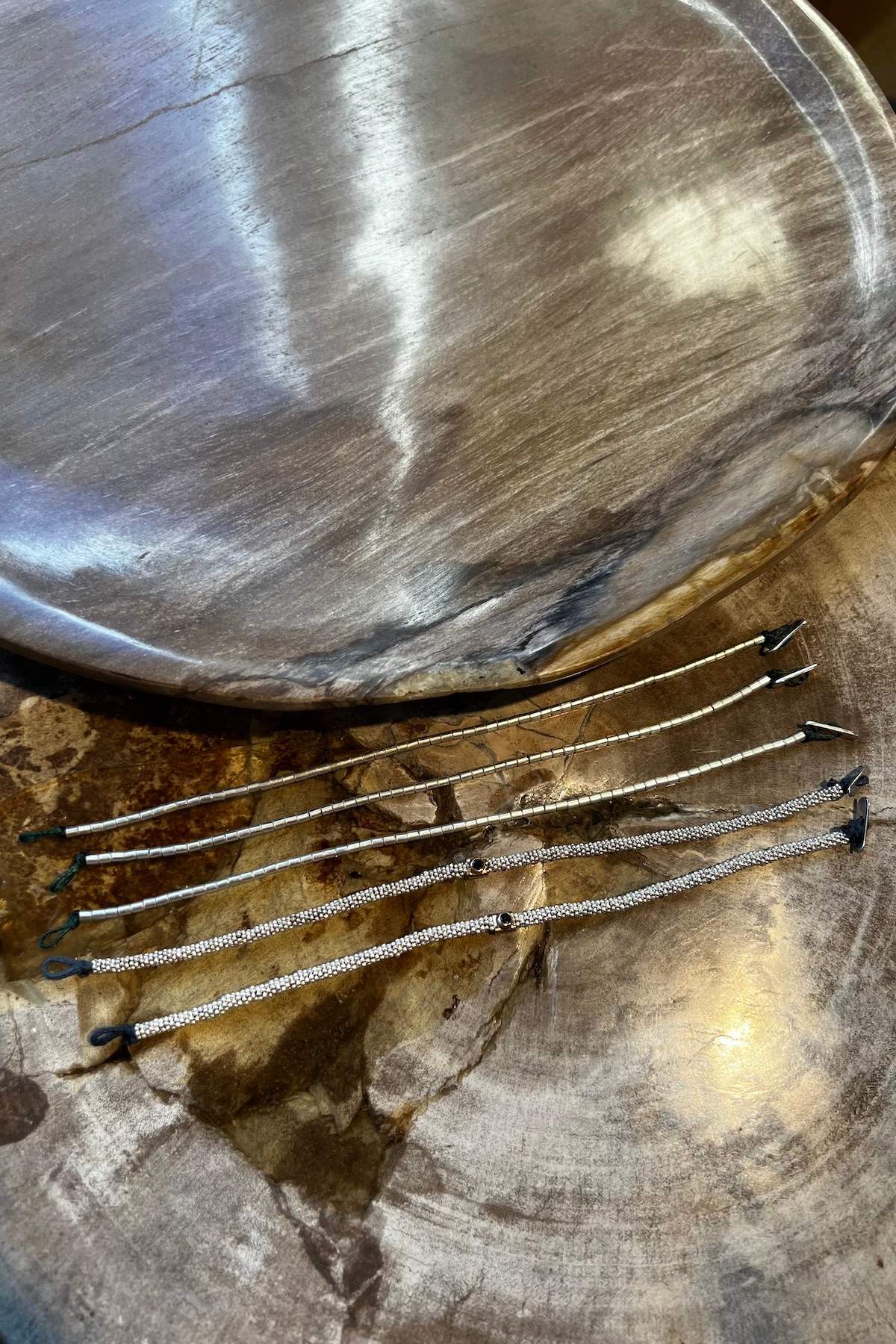 Nafsu - Tube bead bracelet I Silver 4 - Rabens Saloner - DK