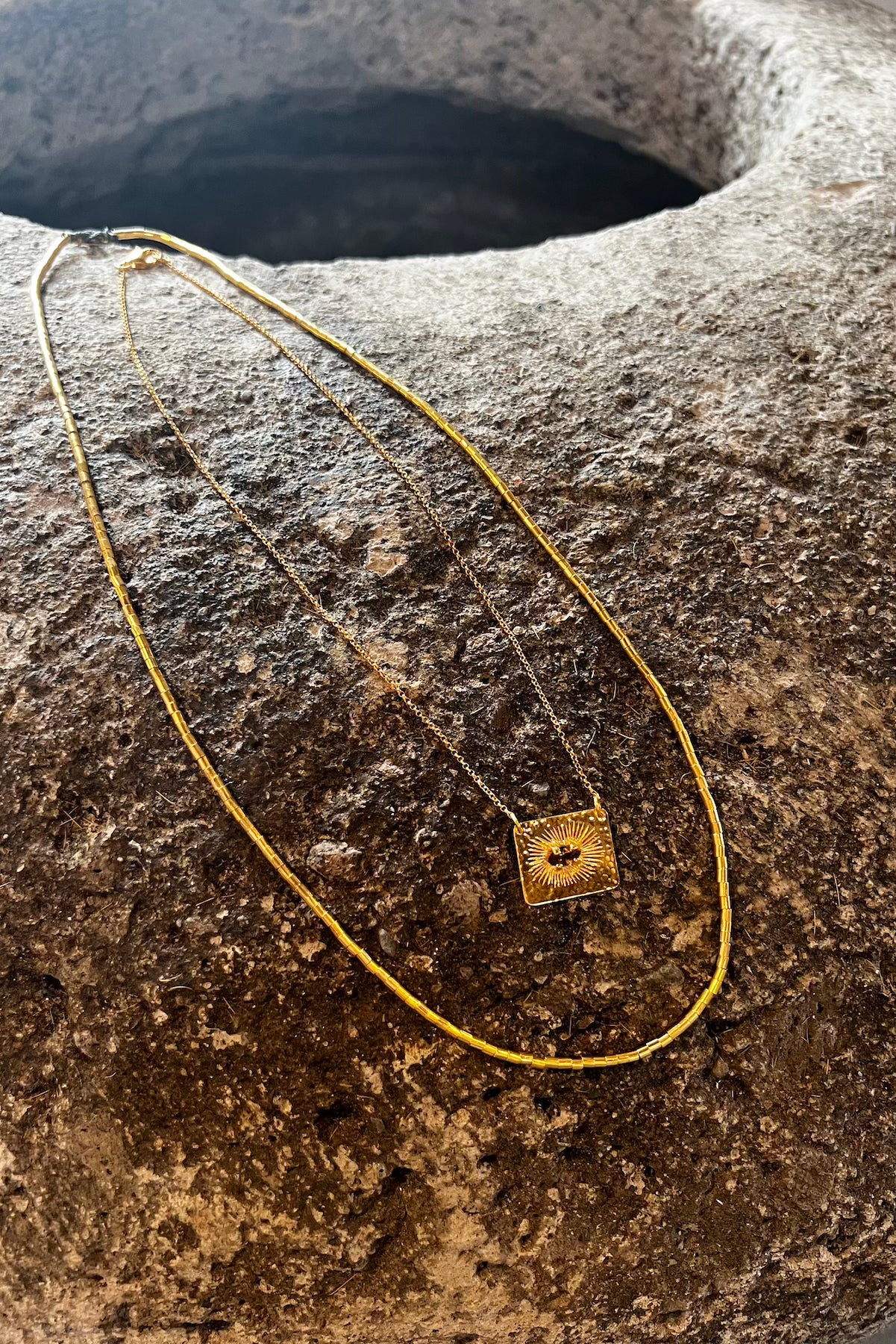 Nafsu - Tube bead necklace I 60 cm    2 - Rabens Saloner - DK