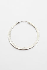 Nafsu - Silver hammered hoop L I Silver Silver O/S 4 - Rabens Saloner - DK