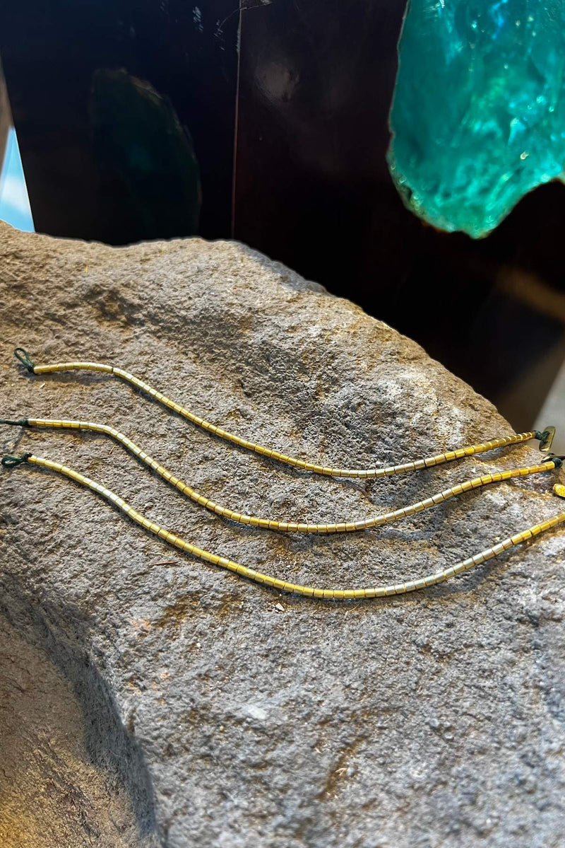 Tube Bead Anklet - Nafsu I Gold 3 - Rabens Saloner - DK