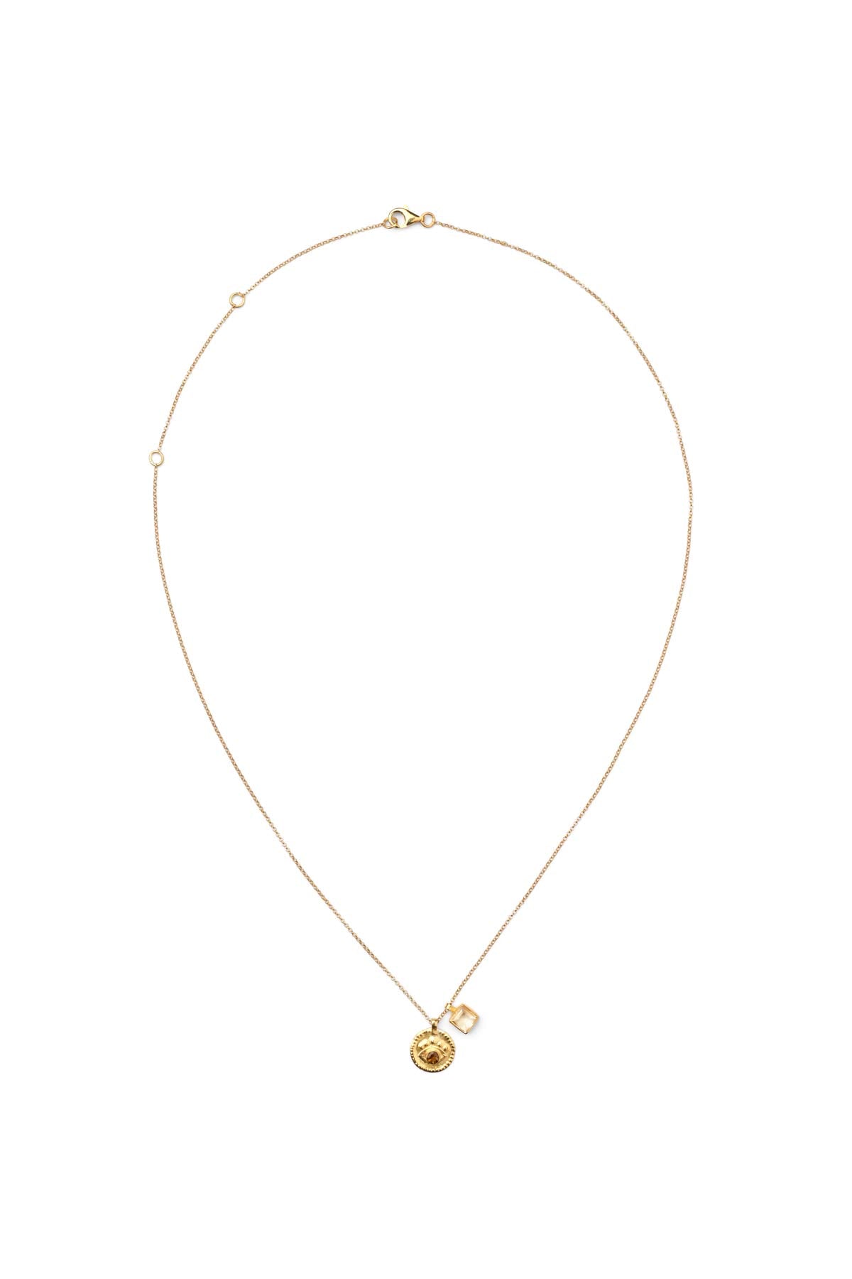 Nafsu - Necklace w/eye and square pendant I Bright combo Bright combo   6 - Rabens Saloner - DK