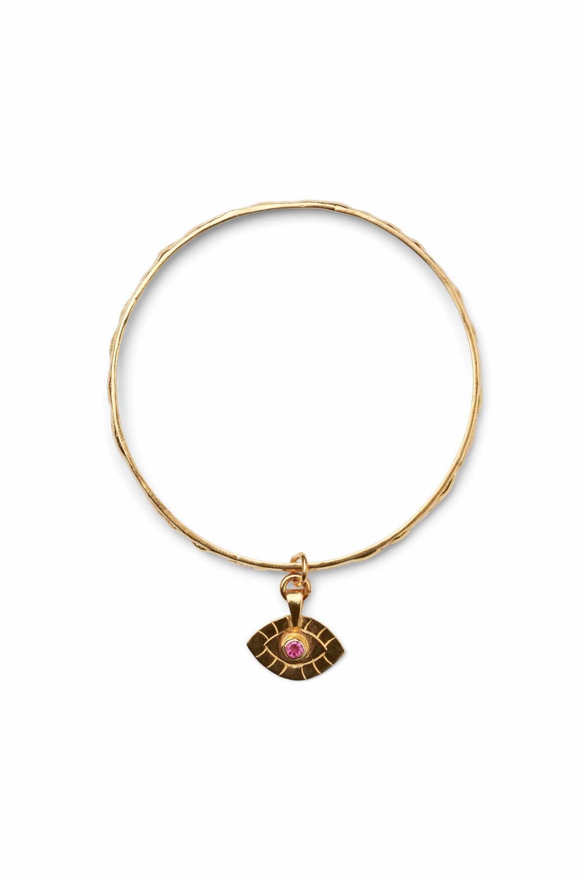 Nafsu - Eye bangle I Purple stone    1 - Rabens Saloner - DK