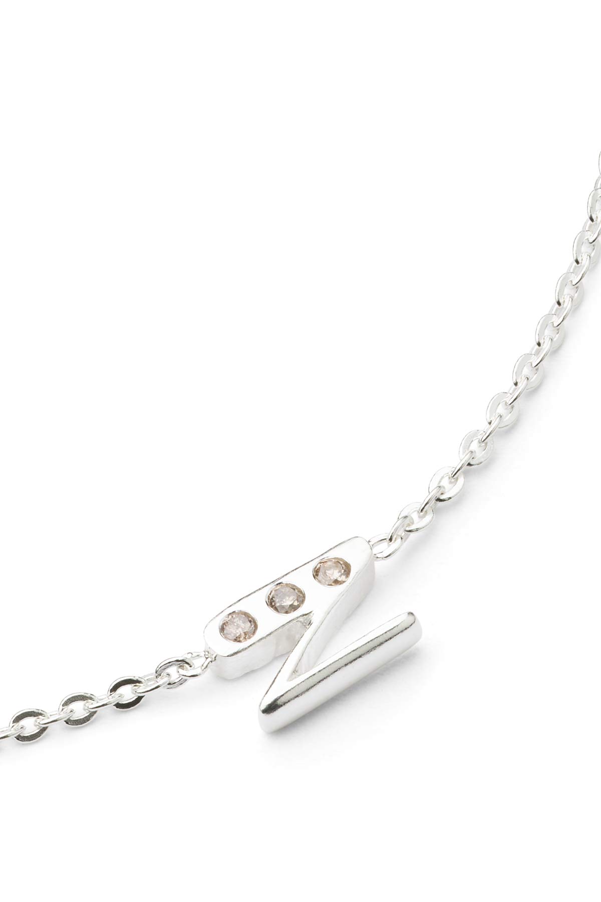 Diamond letter necklace - Rabens Momento I Silver w/ Champaign diamond