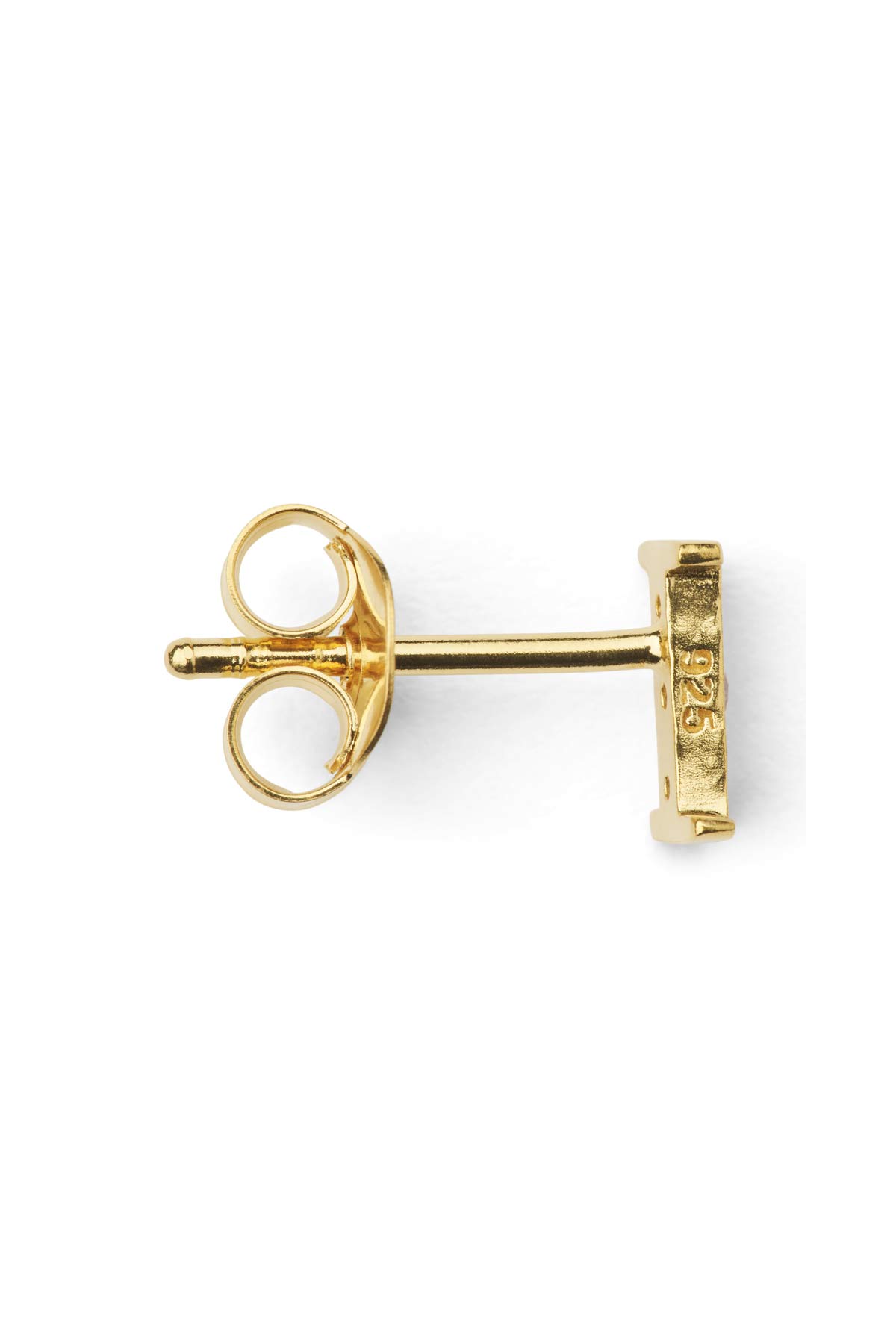 Diamond letter ear stud - Rabens Momento I Gold w/ Champaign diamond