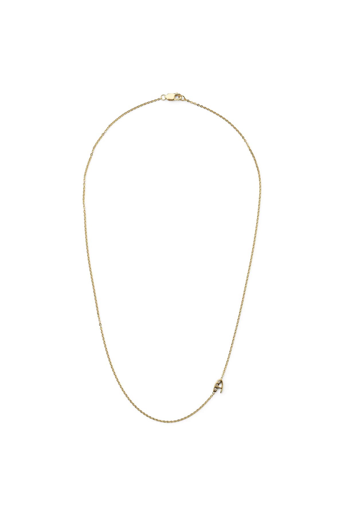 Diamond letter necklace - Rabens Momento I Gold w/ Champaign diamond 8 - Rabens Saloner - DK