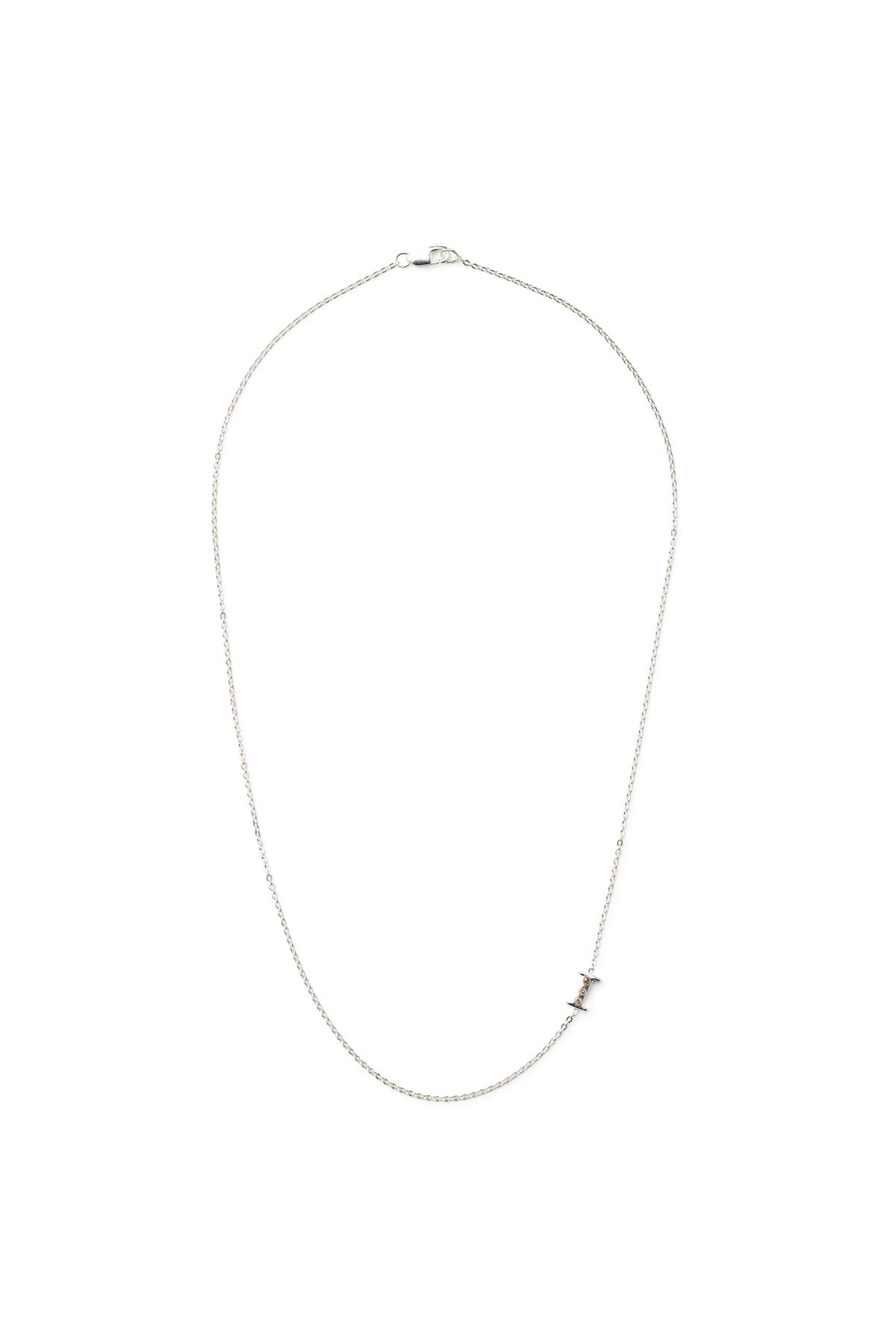 Diamond letter necklace - Rabens Momento I Silver w/ Champaign diamond 25 - Rabens Saloner - DK