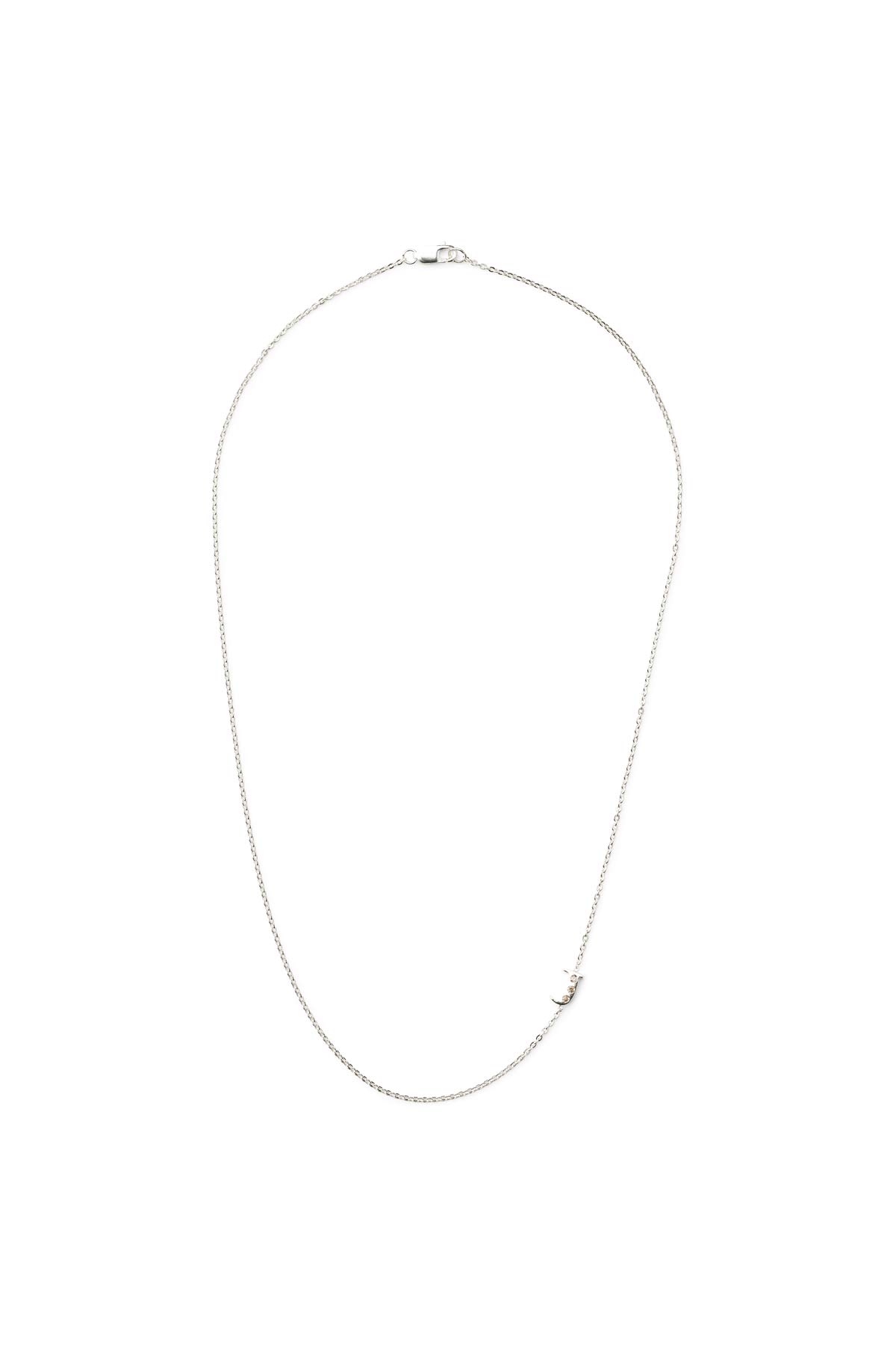 Diamond letter necklace - Rabens Momento I Silver w/ Champaign diamond