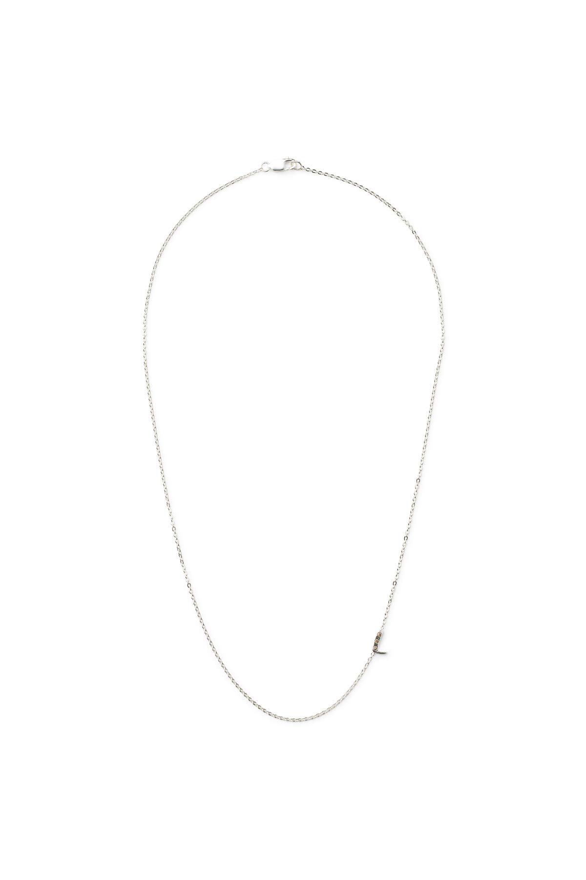 Diamond letter necklace - Rabens Momento I Silver w/ Champaign diamond 7 - Rabens Saloner - DK