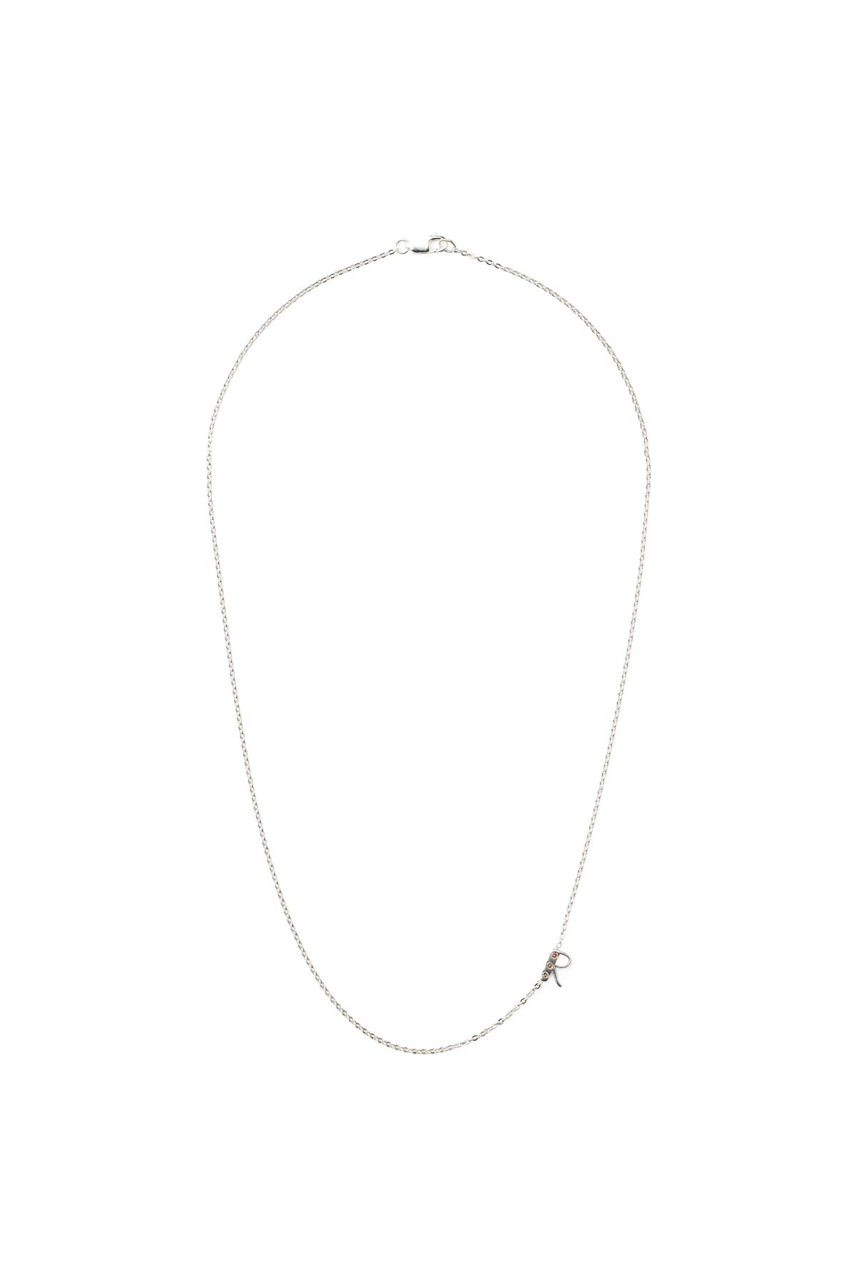 Diamond letter necklace - Rabens Momento I Silver w/ Champaign diamond