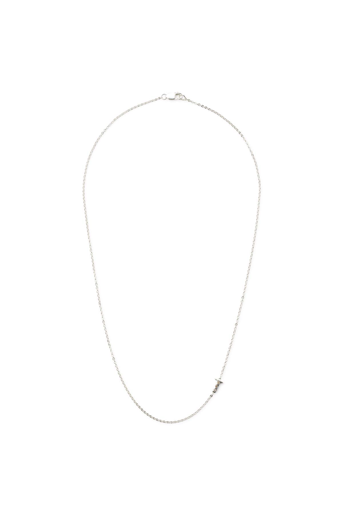 Diamond letter necklace - Rabens Momento I Silver w/ Champaign diamond