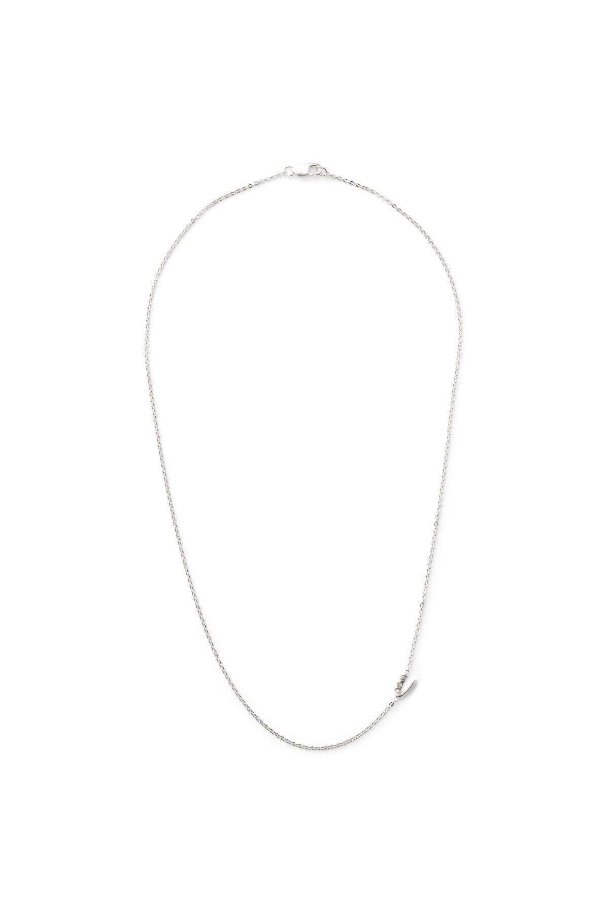 Diamond letter necklace - Rabens Momento I Silver w/ Champaign diamond