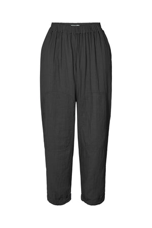 Johanne - Cotton double knee patch pants I Black