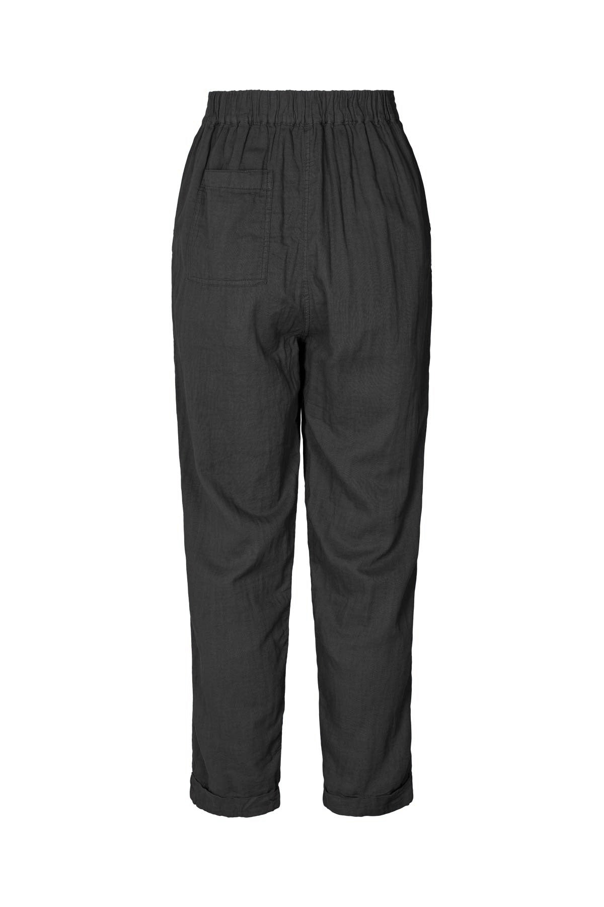 Johanne - Cotton double knee patch pants I Black