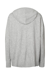 Helena - Knit lounge over size hoodie I Grey melange    4 - Rabens Saloner - DK