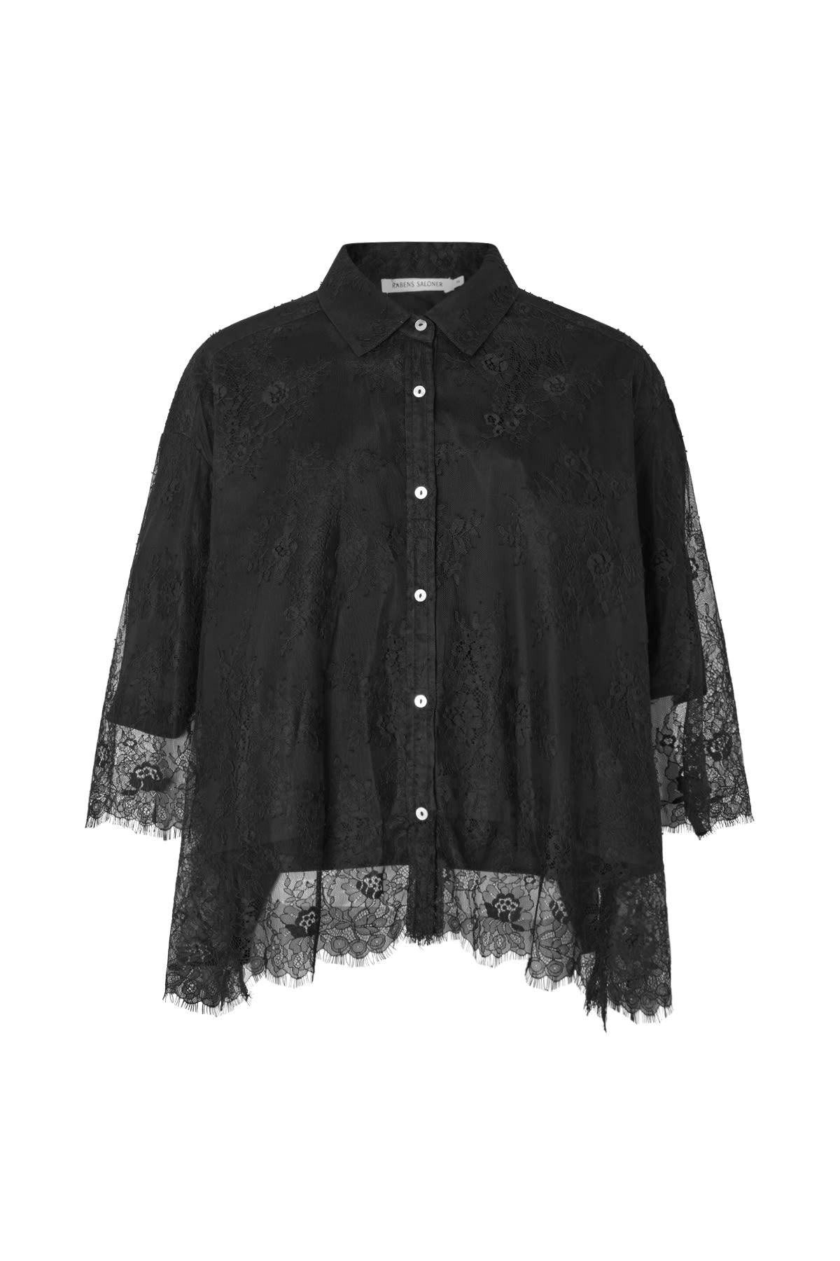 Babara - Laced multi layer shirt I Black Black XS 4 - Rabens Saloner - DK