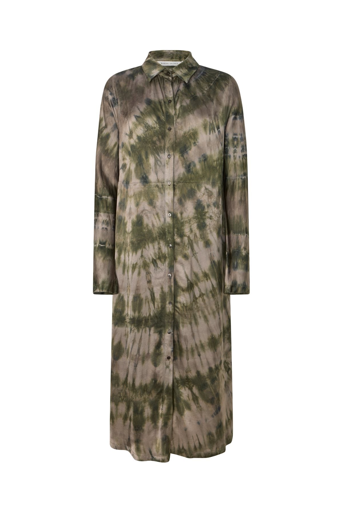 Vija - Lava button dress I Grey green combo Grey green combo XS 4 - Rabens Saloner - DK