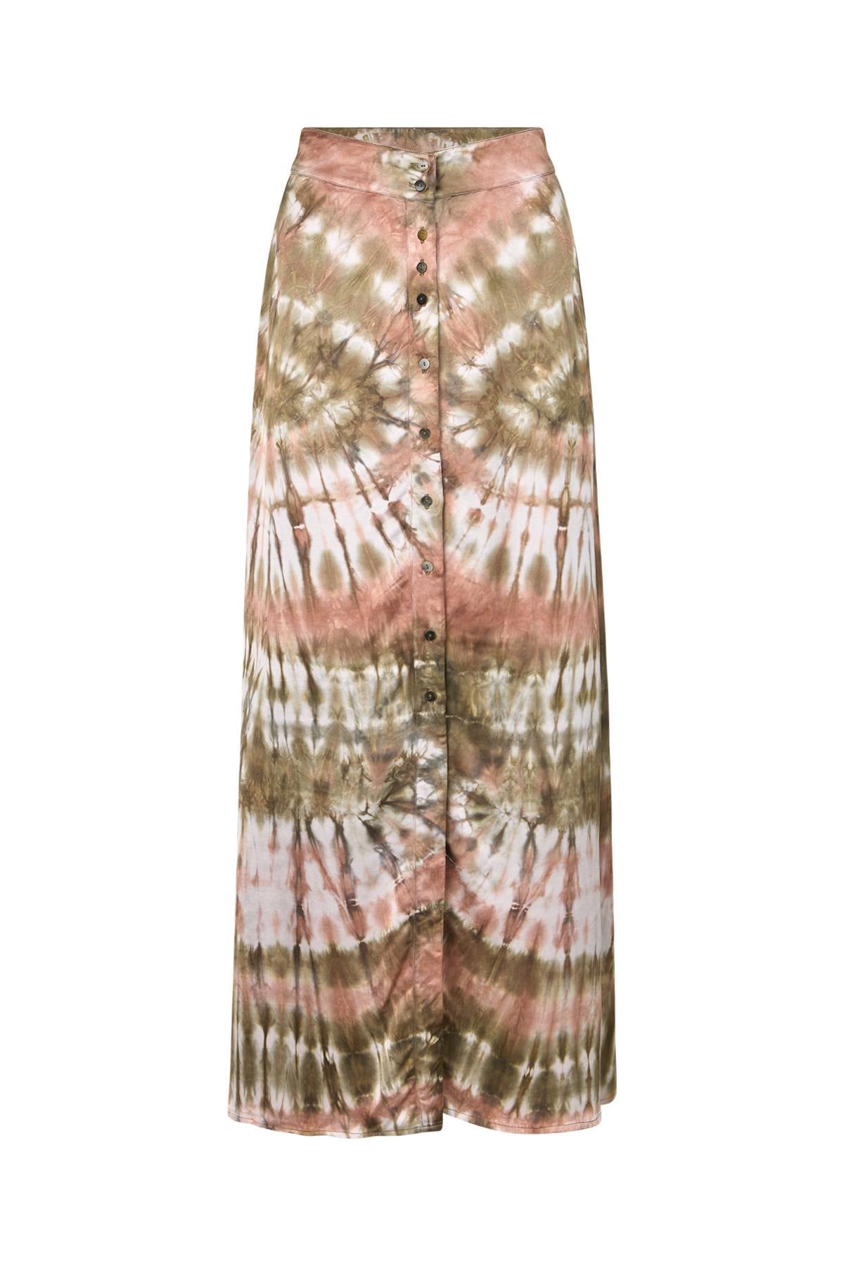Henriette - Lava print button skirt I Rust combo Rust combo XS 4 - Rabens Saloner - DK