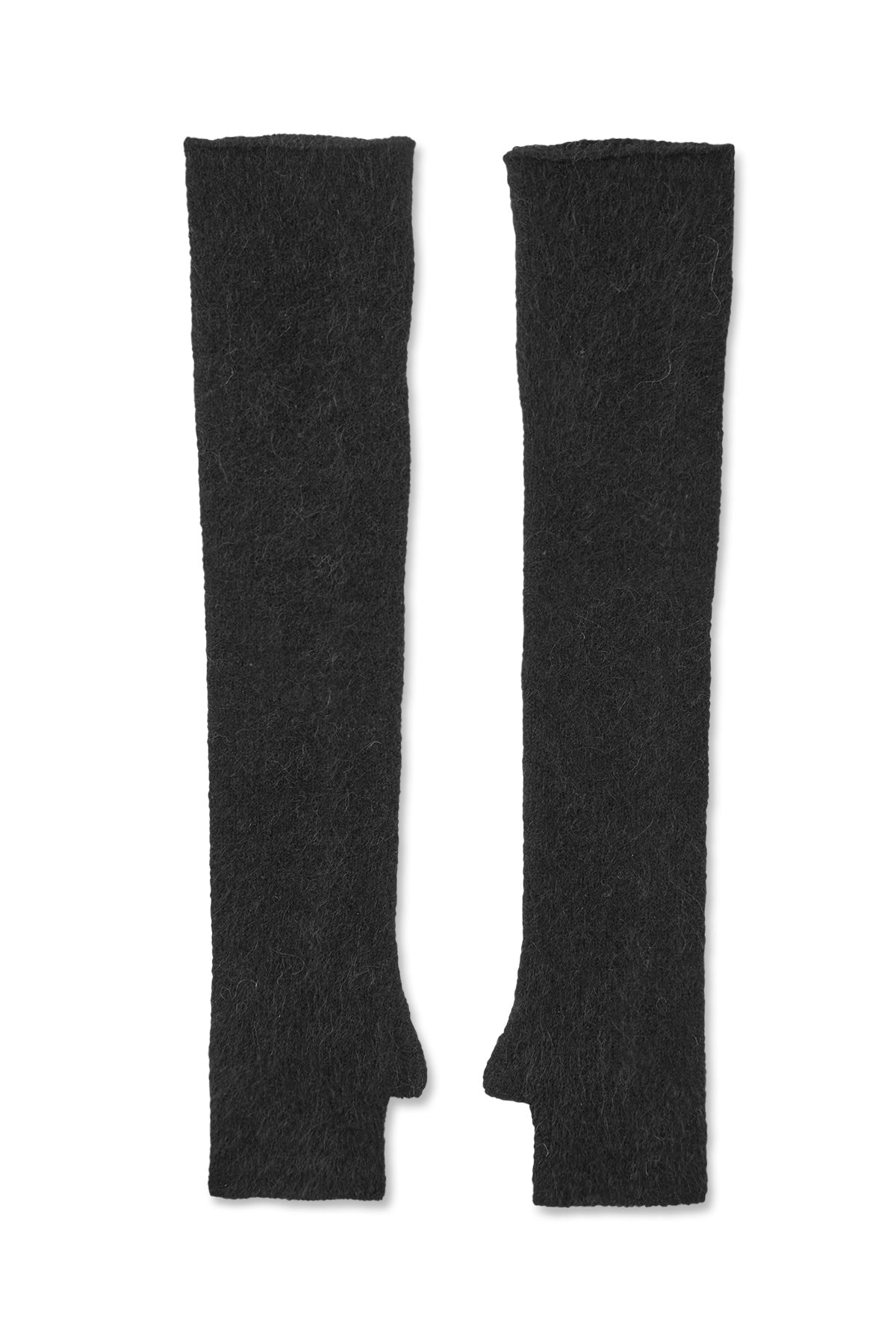 Lorisa - Fluffy knit sleeves I Black Black O/S 1 - Rabens Saloner - DK
