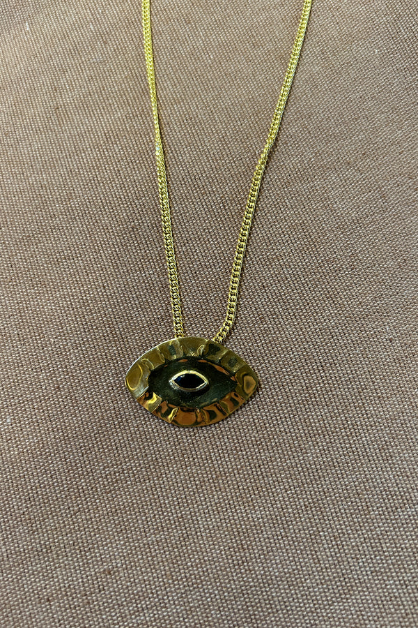 Necklace With Giant Eye Pendant - Nafsu I Gold 2 - Rabens Saloner - DK