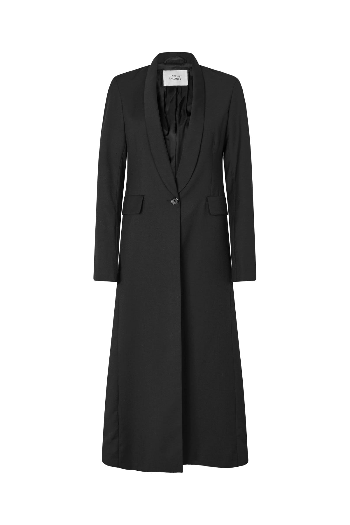 Talma - Smooth tailoring long jacket I Black Black XS 5 - Rabens Saloner - DK