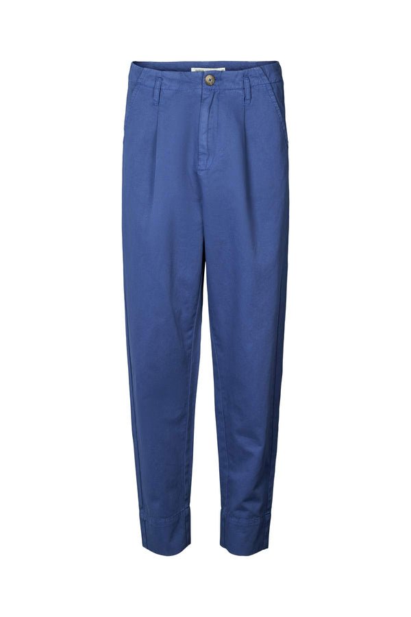 Raina - Canvas light pleat pant I Workwear blue Workwear blue XXS 1 - Rabens Saloner - DK