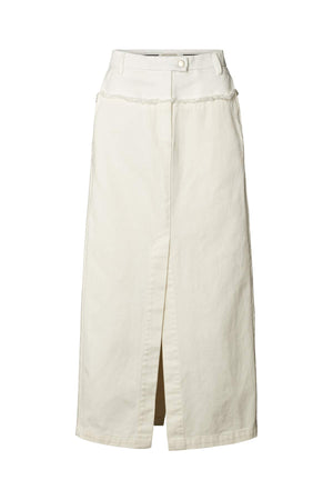 Rasmia - Duo canvas skirt I Ecru Ecru XS  1 - Rabens Saloner - DK