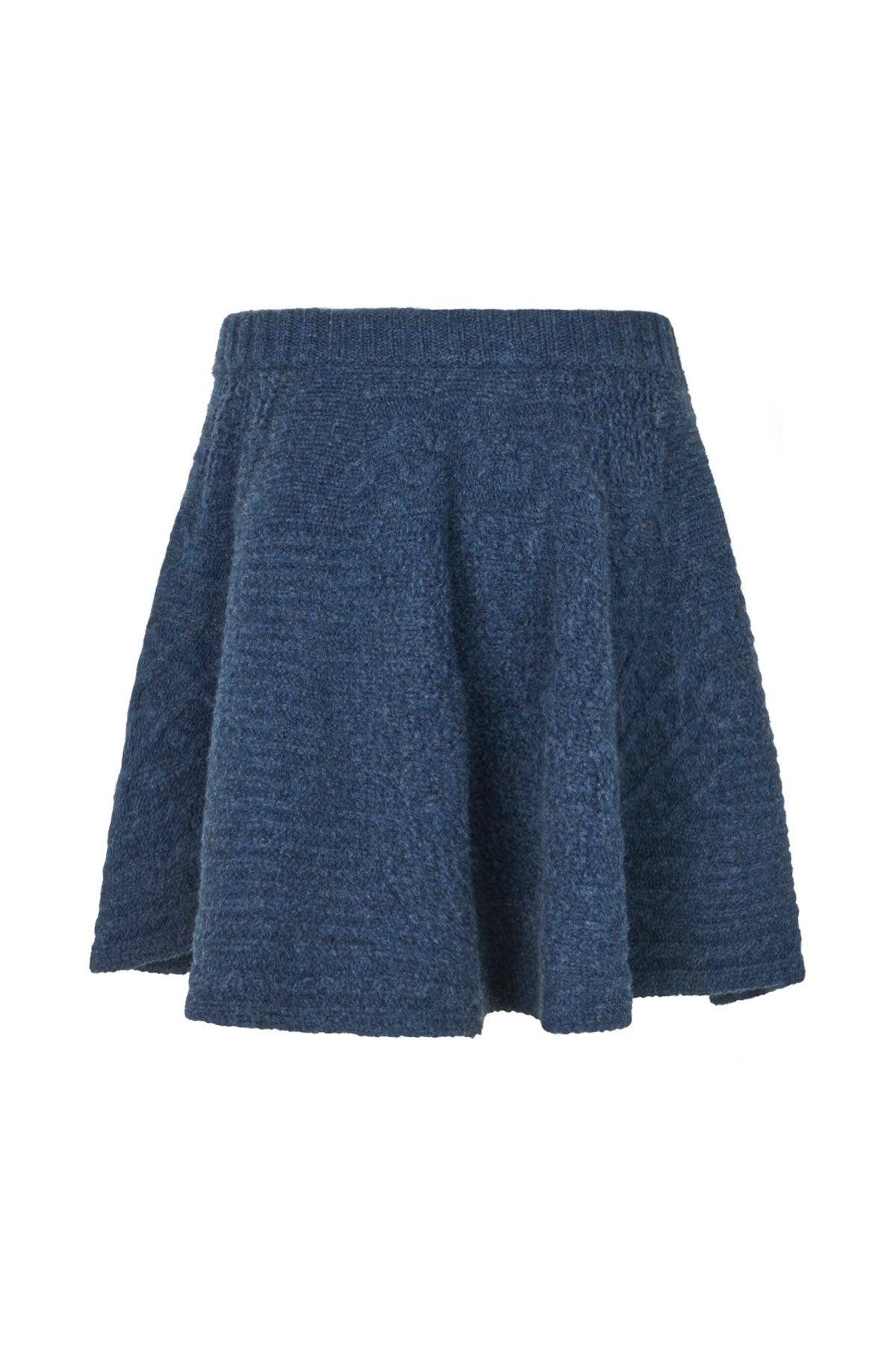 Joleen - Patchwork knit skirt I Indigo 5 - Rabens Saloner - DK