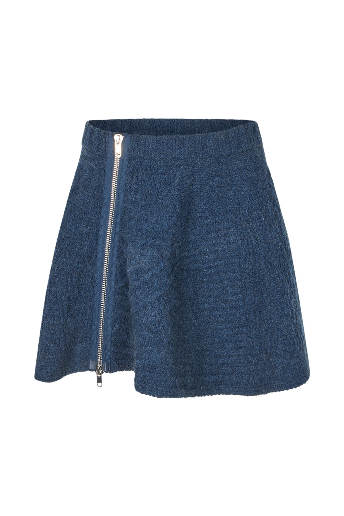 Joleen - Patchwork knit skirt I Indigo Indigo XS 4 - Rabens Saloner - DK