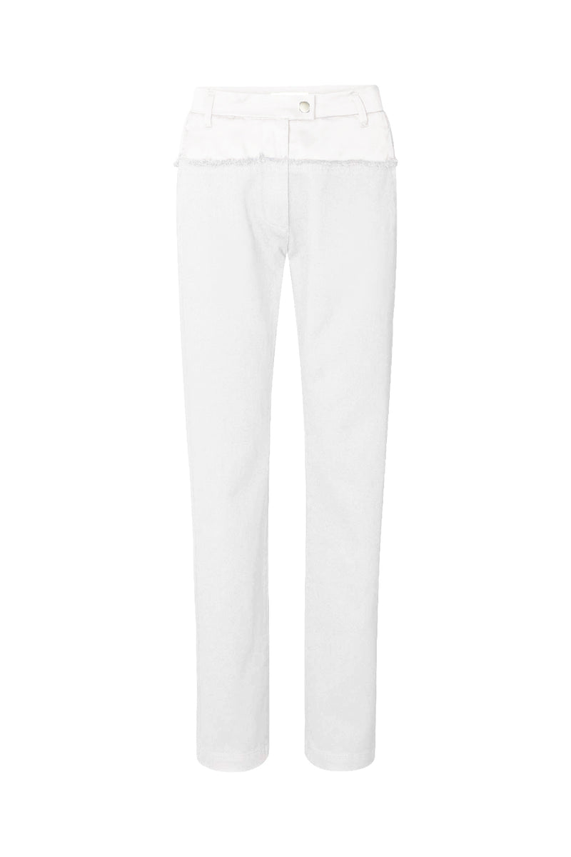 Pawa - Duo canvas pant I Ecru Ecru XS  1 - Rabens Saloner - DK