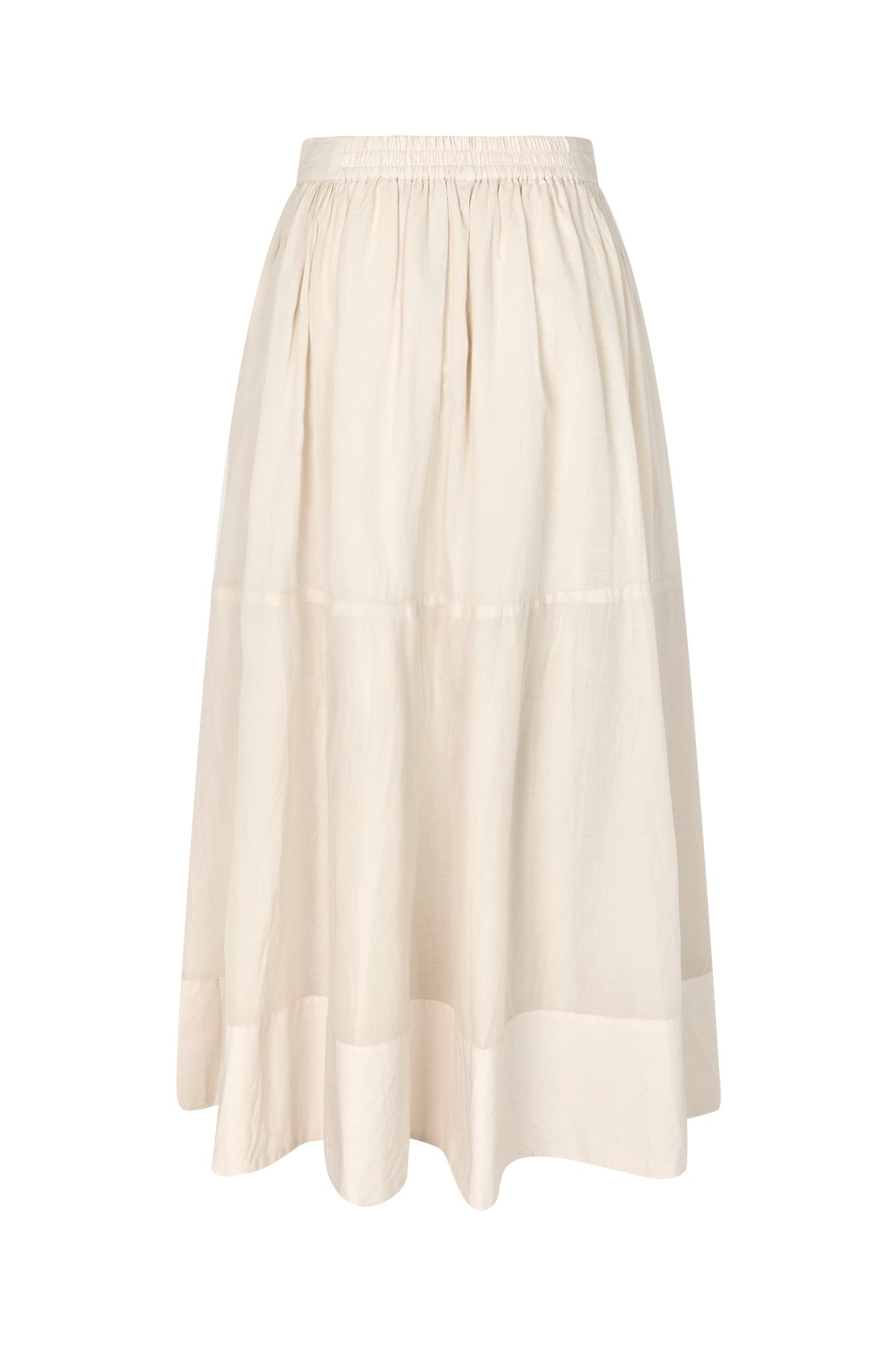 Dema - Poplin full layered skirt I Clay 6 - Rabens Saloner - DK