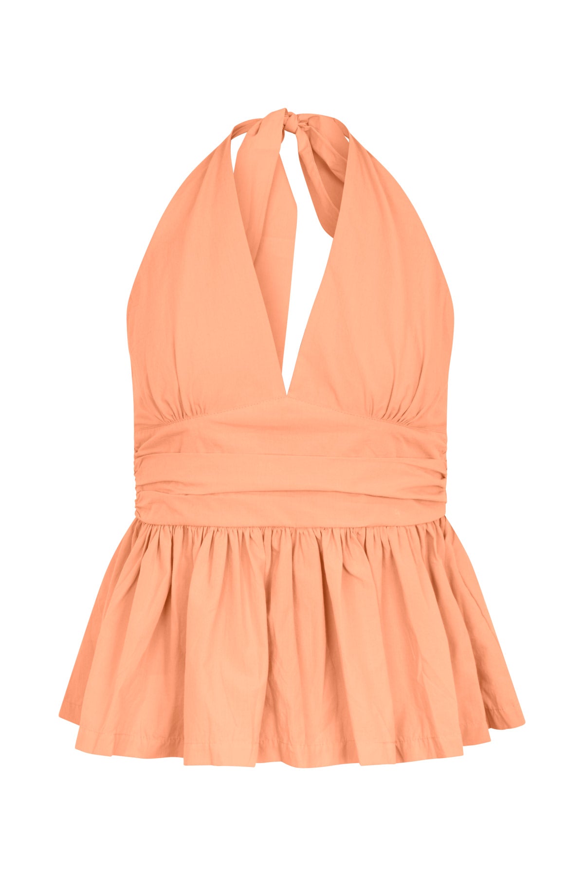 Izma - Poplin halter top I Mandarin Mandarin XS 1 - Rabens Saloner - DK